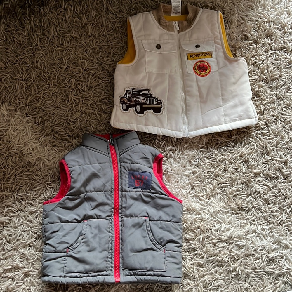 Kids LUCKY winter vest and jeep vest.